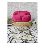 Kare Gold Kaplama Pota - Bordo Babyface Kumaş Puf , Bench , Puf Oturak , Bench , Ayak Ucu Oturak , Tabure , Makyaj Oturak