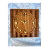 Kare Gold Rakamlı 50*50 cm Duvar saati - Modern Duvar Saati - Ahşap Duvar Saati - Büyük Duvar Saati