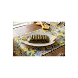 Kare Home 🍋akdeniz Esintisi Limonlu Porselen 30 cm Oval Servis Tabağı I Dekoratif Sunum Tabağı