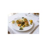 Kare Home 🍋şık Limonlu Porselen 30 cm Servis Tabağı I Dekoratif Sunum Tabağı