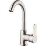 Kare Inox Mix Kısa Borulu Lavabo Bataryası