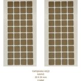 Kare Kahve 20x20 mm 2 Paket Yapışkanlı Sandalye Koltuk Mobilya Ayak Keçesi Zemin Koruyucu Keçe - 20 x 20 mm