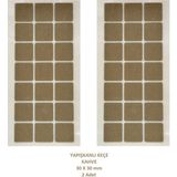 Kare Koyu Kahve 30x30 mm 2 Paket Yapışkanlı Sandalye Koltuk Mobilya Ayak Keçesi Zemin Koruyucu Keçe - 30 x 30 mm
