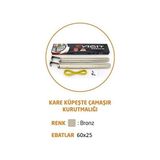 Kare Küpeşte Alüminyum Balkon Çamaşır Kurutmalık 60X25 mm - Çok Renkli - 60 x 25 mm
