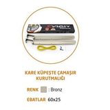 Kare Küpeşte Alüminyum Balkon Çamaşır Kurutmalık 60x25 Ve 80x30 Uyumlu 80x30 Mm Gri
