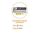 Kare Küpeşte Alüminyum Balkon Çamaşır Kurutmalık 80x30 mm