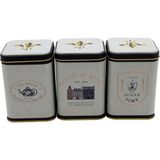 Kare Metal Saklama Kabı 87X87X125, 3 Lü Set, Azura (Azura) - standart