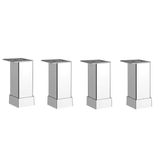 Kare Mobilya Ayağı İnoks 12cm ( 4 Adet)