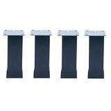 Kare Mobilya Ayağı Siyah 12cm ( 4 Adet)