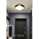 Kare Model Modern Plafonyer Avize 30x30 Cm Siyah