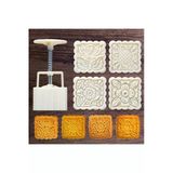 Kare Mooncake Basmalı 4 Lü Kopat Set Kurabiye Kalıbı