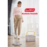 Kare Mop Temizlik Seti + 2 Yedek Bez, Hijyenik ve Kolay Kullanım - Ahşap - Seçenek 1
