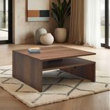 Kare Orta Sehpa - Oslo Ceviz Dekoratif ve Modern Tasarım 90 x 42 x 90 cm (Genişlik x Yükseklik x Derinlik)
