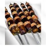 Kare Patlıcan Şişi 10 Adet -tavuk Şişi - Tavuk Kanat Şişi - Domates Şişi 60cm 7 Mm