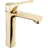 Kare Platin Mix Gold Sarı Lavabo Bataryası