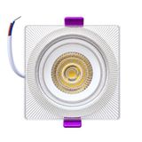Kare Şeffaf Sıva Altı LED Spot Armatür İç Beyaz 5+5W Kenar Gün Işığı | Sıva Altı Montaj, Şeffaf Tasarım, Kare Form, 10W Toplam Güç, Gün Işığı Rengi
