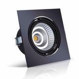 Kare Sıva Kare Sıva Altı 40W Kaliteli Led Siyah Spot Armatür (Gün Işığ 3000 Kelvin)