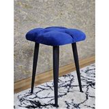 Kare Siyah Boyalı Konik Ayaklı Tabure - Oturak - Bar Taburesi - Ayaklı Tabure Mavi Renk 48 x 33 Boyut/ebat - Çok Renkli