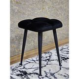 Kare Siyah Boyalı Konik Ayaklı Tabure - Oturak - Bar Taburesi - Ayaklı Tabure Siyah Renk 48 x 33 Boyut/ebat - Çok Renkli