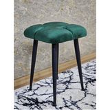 Kare Siyah Boyalı Konik Ayaklı Tabure - Oturak - Bar Taburesi - Ayaklı Tabure Yeşil Renk 48 x 33 Boyut/ebat - Çok Renkli