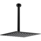 Kare Slim Metal Ankastre Duş Başlığı 25X25 Cm, Tavan Montaj, Siyah Renk - Seçenek 1