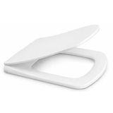 Kare Slim Ultra İnce Yavaş Kapanan Klozet Kapağı, Soft Close Sessiz Mekanizma, Kaymaz Tabanlı Sabit Duruş, Dayanıklı Durolast Malzeme, Kolay Montajlı Universal Uyumlu WC Kapak, Hijyenik ve Uzun Ömürlü