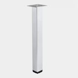 Kare Tablalı Krom Gümüş 71 Cm Metal Sehpa Masa Ayağı Dayanıklı Mobilya Destek Ayakları Ayak Modeli
