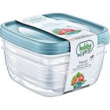 Kare Trend Saklama Kabı Seti 3 x 2,5 L - Şeffaf - 2,5 lt