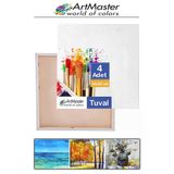 Kare Tuval 30X30 Astarlı Mini Resim Tuvali 4 Adet Tuvali 30*30 Tual Akrilik Boya Yağlı Boya İçin İdealdir
