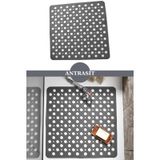 Kare Vantuzlu Banyo Ve Duş Kaydırmazı, Küvet İçi Duşakabin Kaydırmaz Banyo Paspası 54x54cm Gri