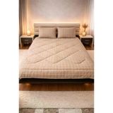 Kare Wellsoft 195X215 Cm Çift Kişilik Yorgan Takımı Bej