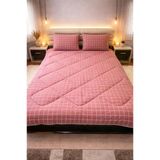 Kare Wellsoft 195X215 Cm Çift Kişilik Yorgan Takımı Kırmızı