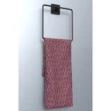 Kare Yapışkanlı Kare Havluluk Banyo Havlu Kare Askılık - Siyah - 16X16