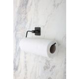 Kare Yapışkanlı Siyah Kağıt Rulo Havluluk, Peçetelik, Yapışkanlı Tasarım, Banyo Askısı