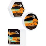 Kare Yuvarlak ve Altıgen Tuval 30 cm 2 Li 1 Paket 30X30 cm Arkadan Zımbalı Astarlı Resim Tuvali Akrilik Yağlı Boya - Standart - Beyaz