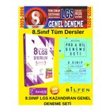 Karekök 8.Sınıf Lgs Deneme (5 Adet)+Bilfen 8.Sınıf Probil 5 Tüm Ders Tam Genel Deneme