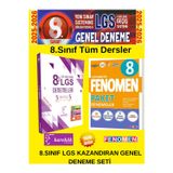 Karekök 8.Sınıf Lgs Deneme (5 Adet)+Fenomen 8.Sınıf 10 Paket Deneme