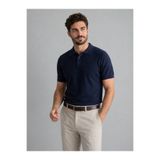 KAREL BUTİK Erkek Slim Fit Dar Kesim Düğmeli Lacivert Polo Yaka Tişört