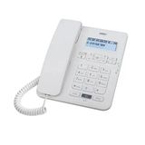 Karel Masa Üstü Kablolu Ahizeli Hafızalı Ekranlı Telefon Beyaz (Arayan Numarayı Gösterme Özelliği)
