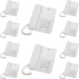 Karel TM140 Beyaz 10'lu Analog Santral Uyumlu Kablolu Masaüstü Telefon Seti