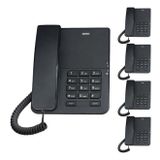 Karel TM140 Siyah 5'li Santral Uyumlu Analog Kablolu Masaüstü Ofis Telefonu