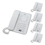 Karel TM142 Beyaz 5'li Masaüstü Kablolu Analog Ofis Telefonu