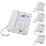 Karel TM145 Beyaz 5'li Ekranlı Masaüstü Kablolu Telefon