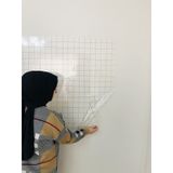 Kareli Şeffaf Tahta Akıllı Kağıt Tahta Yazı Tahtası 120X100 Cm Ka