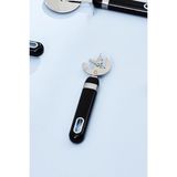 Kareli Siyah Konserve Açacağı, 18,4 Cm, Dayanıklı ve Kullanışlı Tasarım - Ahşap