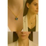 Karem Jewellery Akuamarin Taşlı Zarif Kelebek Kadın Kolye