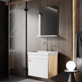 Karen Banyo 50 cm Somono Meşe Milano Aynalı Takım Banyo Dolabı