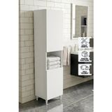 Karen Banyo Çamaşır Sepetli Ayaklı Banyo Boy Dolabı, Çok Amaçlı Banyo Dolabı