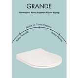 Karen Banyo Termoplast Grande Yavaş Kapanan Klozet Kapağı 0347