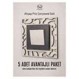 Karenza Home Dekoratif Krem Renk Priz Çerçevesi Süsü - Lazer Kesim MDF - Yapışkanlı Montaj